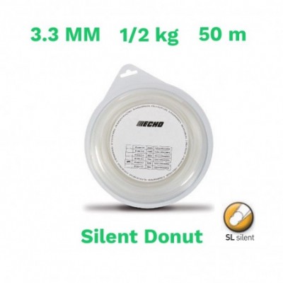 Echo hilo nylon silent donut 3.3mm 1/2 kg 50 m