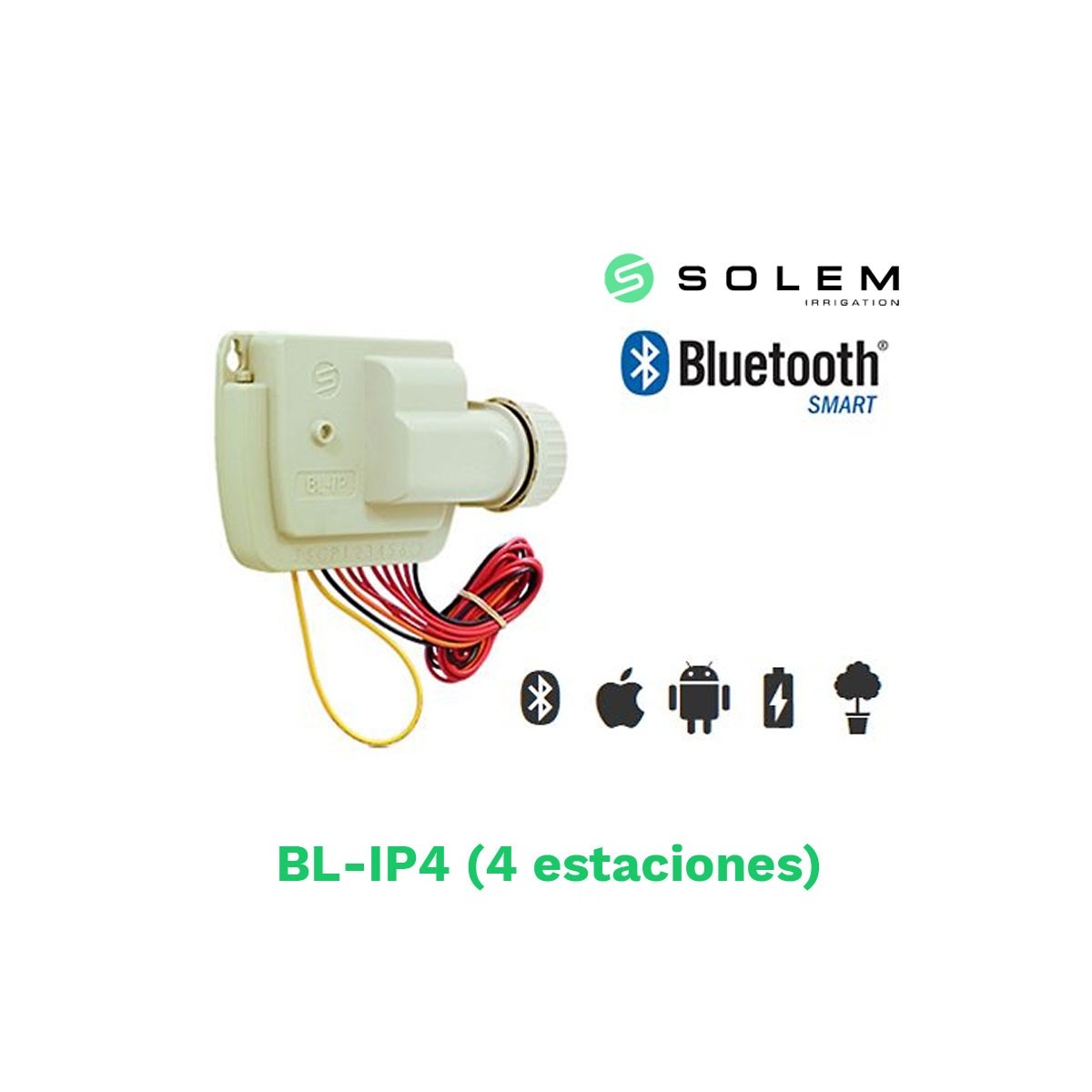 Modulo programador solem dc 9v bl-ip4 4 estaciones bluetooth