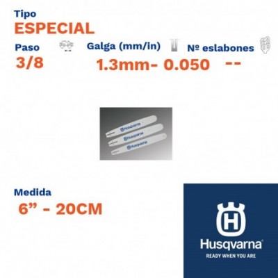 Husqvarna espada especial 1.3mm -pc 3/8  6" - 20cm