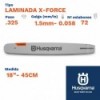 Husqvarna espada laminada x-force 1.5mm 72 eslabones-pc .325  18"- 45cm