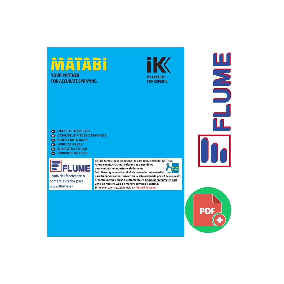 Libro de despieces para pulverizadores y sulfatadoras Matabi en flume 2021