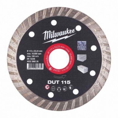 Milwaukee disco corte general obra turbo-dut 115mm