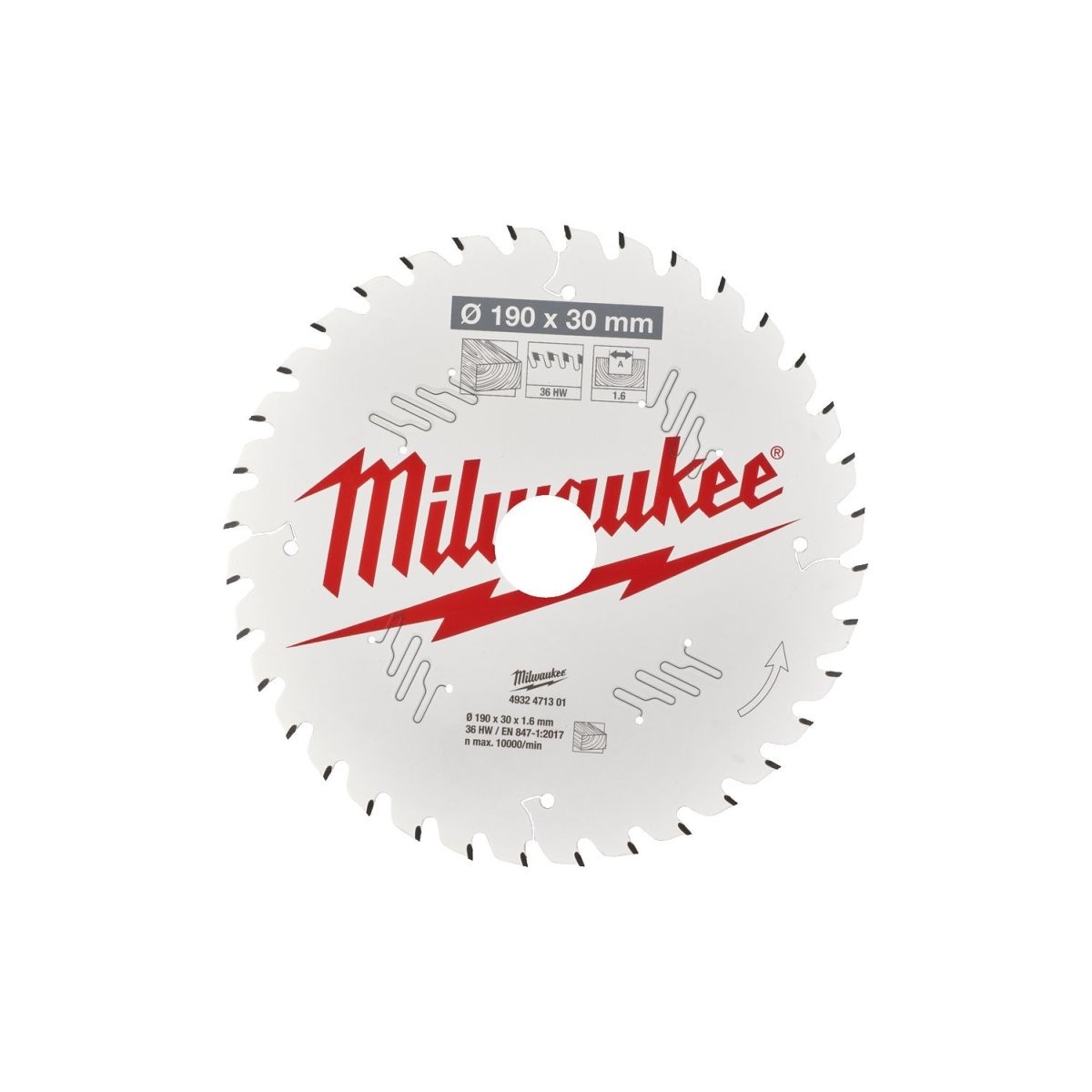 Milwaukee disco sierra circular heavy duty 190x30x1
