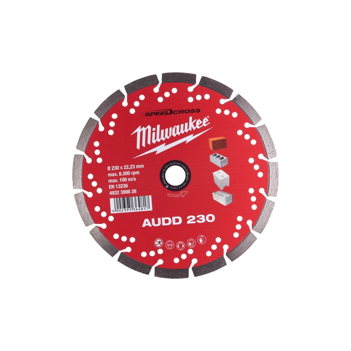 Milwaukee  disco corte diamante speedcross mat.abrasivo audd 230 mm