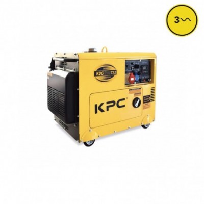 Generador diesel kpc kdg7500ta3-avr trifasico-5kw 151kg ruedas eur/día