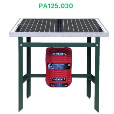 Pastor electrico impacto solar pa125030 bateria 12v-solar c/placa 30w-2j